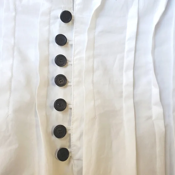 NWT$1,280 Khaite Westin Pintucked Seamed Cotton Poplin Top Sz 10 M - Picture 13 of 16